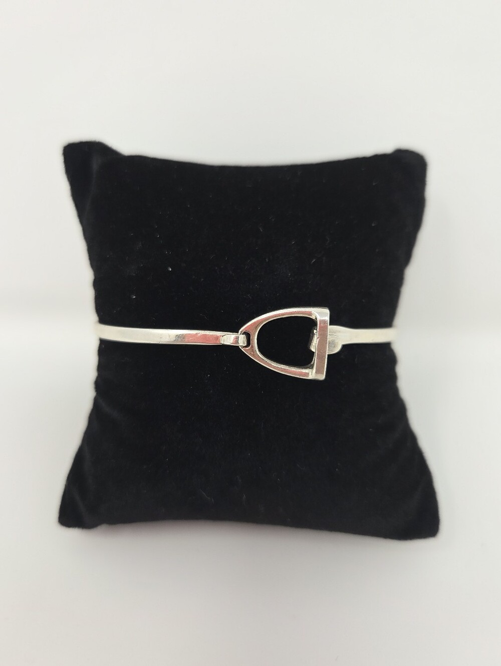 Sterling Silver Stirrup Bangle Bracelet